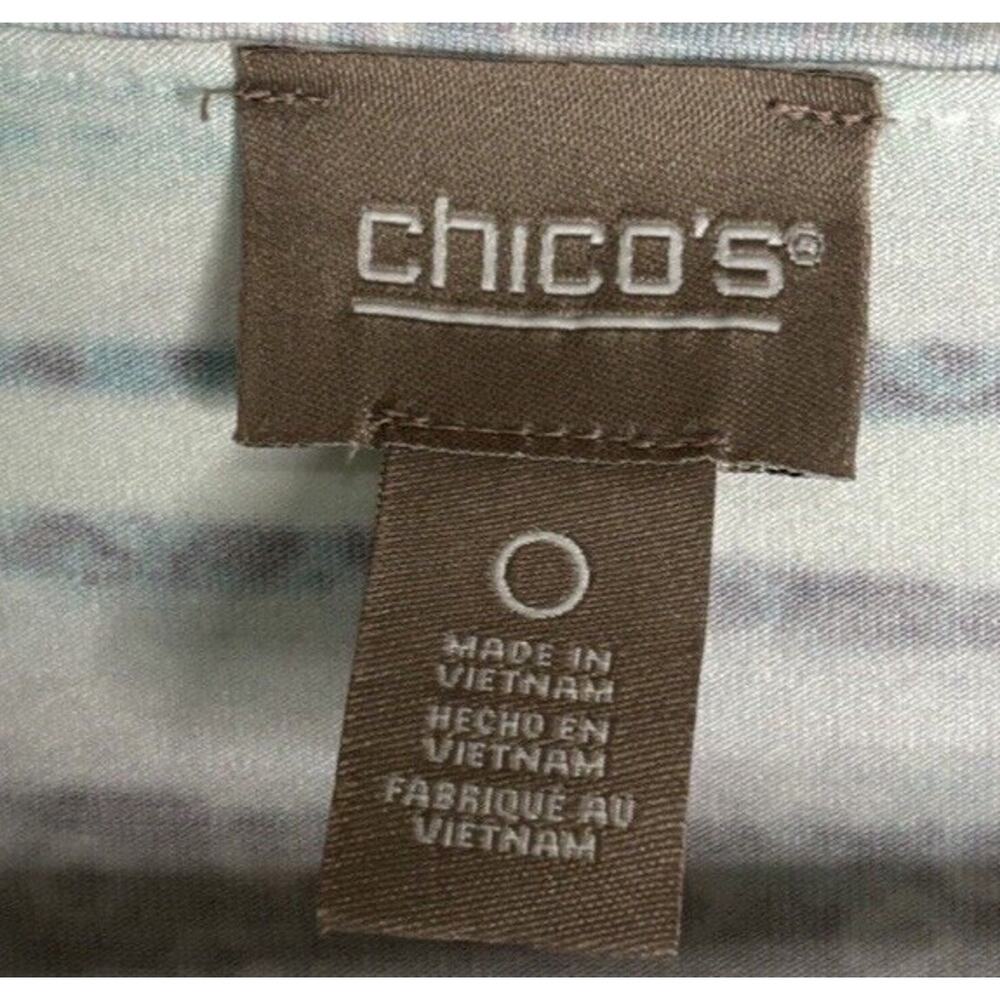 Chico’s Dress Coastal Midi Size Small Summer Colorful Blue Purple Beach - Picture 7 of 9